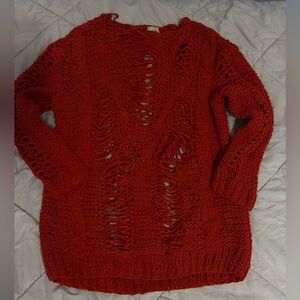H&M Women's Bold Red Knit Sweater
